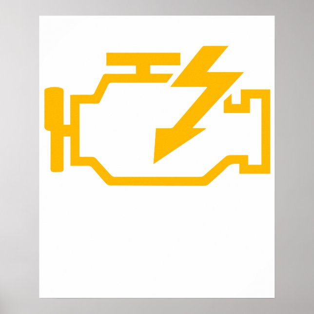 Check Engine Light Funny Mechanic Macanic Machanic Poster (Vorne)