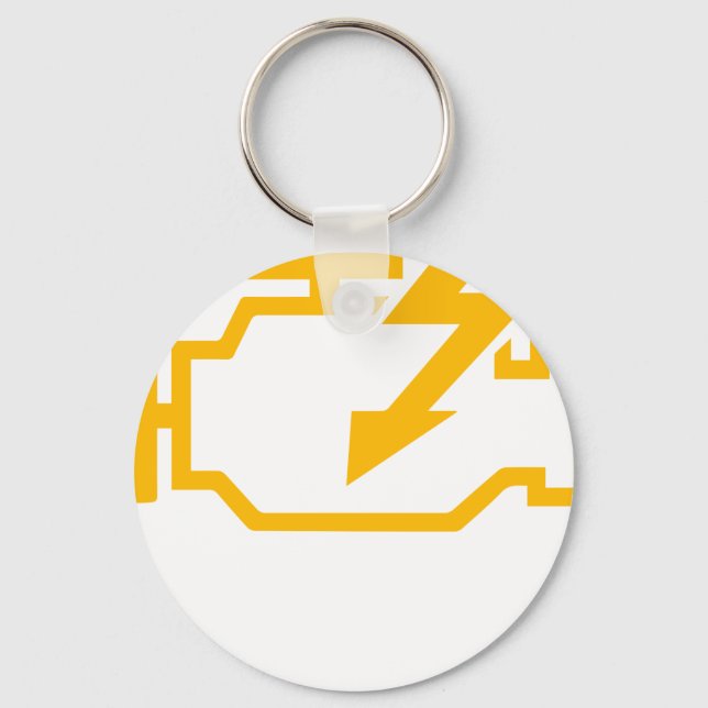 Check Engine Light Funny Mechanic Macanic Machanic Schlüsselanhänger (Vorderseite)