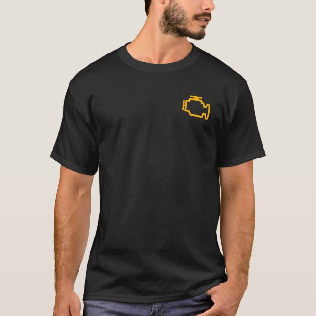Check Engine Light Mechaniker Automobil Fahrer Rac T-Shirt (Vorderseite)