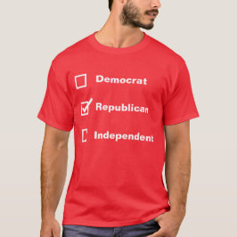 Check Mark Voter Democrat Republican Independent T-Shirt