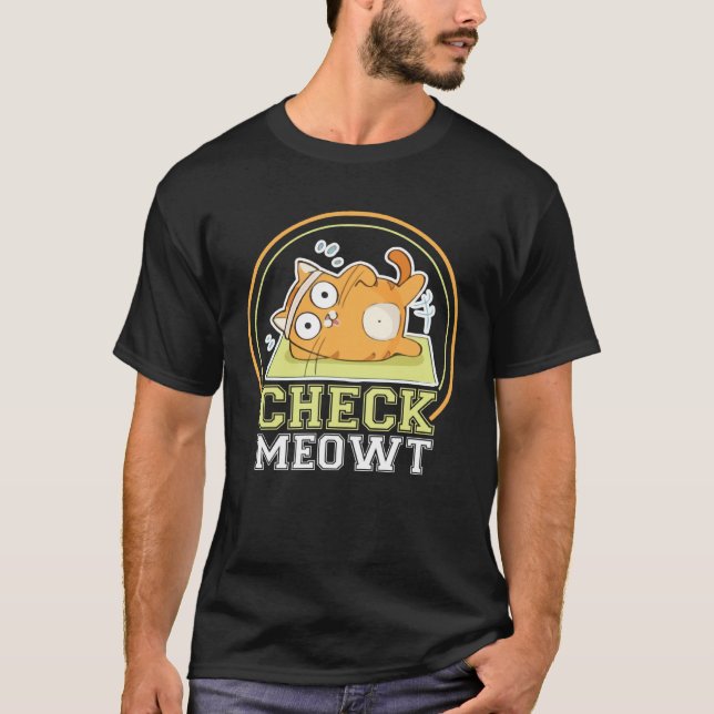 Check Meowt Cat Yoga Workout Kitten T-Shirt (Vorderseite)