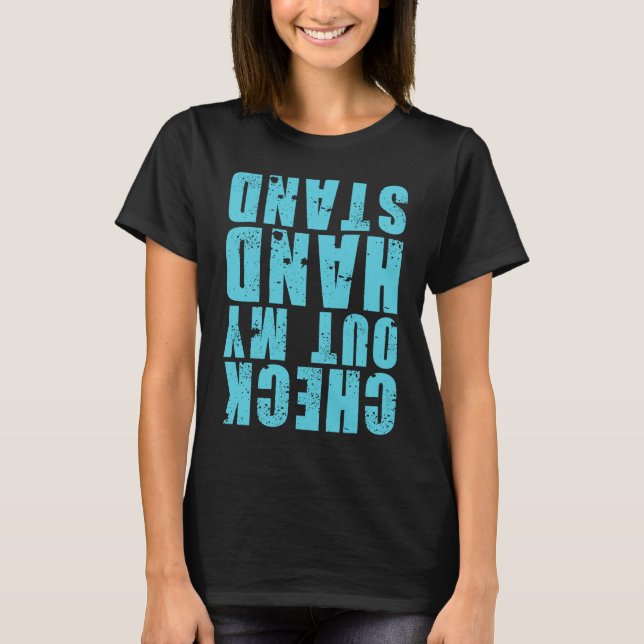 Check Out My Handstand  Gymnastics  Girls Boys T-Shirt (Vorderseite)