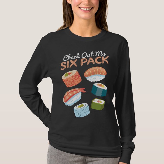 Check out my Sushi Six Pack I Sushi  Japanese Food T-Shirt (Vorderseite)