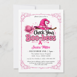 "Check Your Boo-Bees" Brustkrebs Einladung