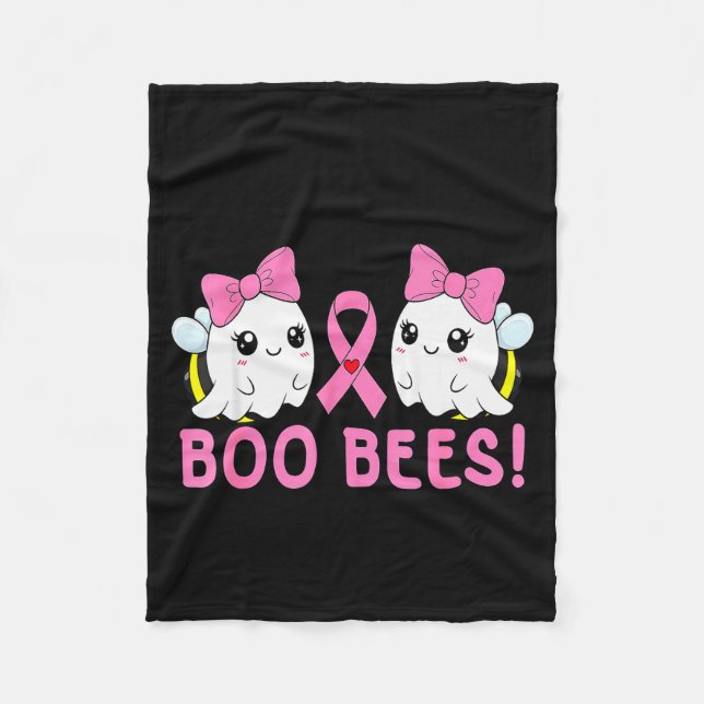 Check Your Ees Boo Bees Breast Cancer Halloween Gh Fleecedecke (Vorderseite)