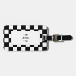 Checkboard in Schwarz-Weiß-Gepäck Gepäckanhänger