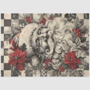 Checkboard Santa Clause Seidenpapier