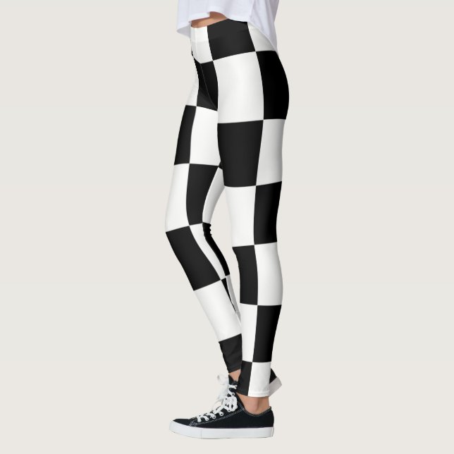 Checkboard ~ Schach~ Square Design Schwarz/Weiß* Leggings (Links)