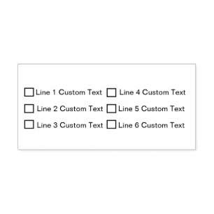 Checkbox für traditionelles benutzerdefiniertes Un Permastempel