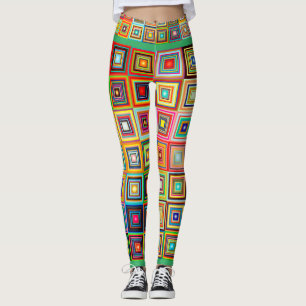 Checked Abstrakt Trendy Leggings