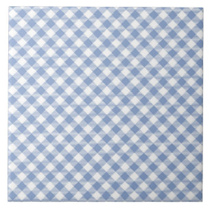Checked Blue Gingham Classic Fliese