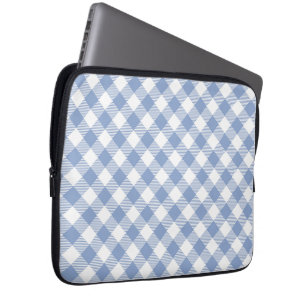 Checked Blue Gingham Classic Laptopschutzhülle