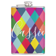 Checked Harlequin Rainbow Thermal Tumbler