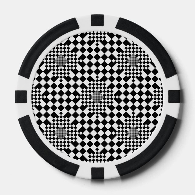 Checked Illusion von Kenneth Yoncich Pokerchips (Vorderseite)