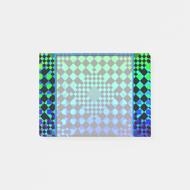 Checked Illusion von Kenneth Yoncich Post-it Klebezettel (Vorderseite)
