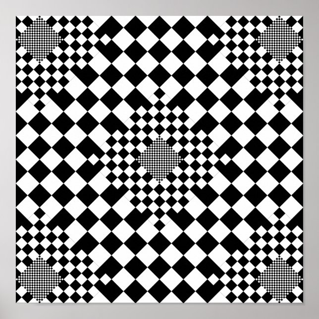 Checked Illusion von Kenneth Yoncich Poster (Vorne)