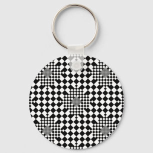 Checked Illusion von Kenneth Yoncich Schlüsselanhänger