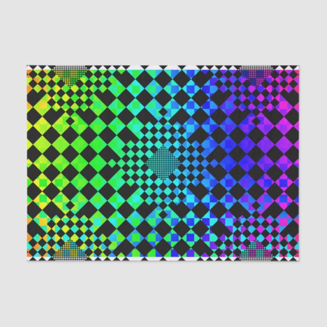 Checked Illusion von Kenneth Yoncich Seidenpapier (Vorderseite)