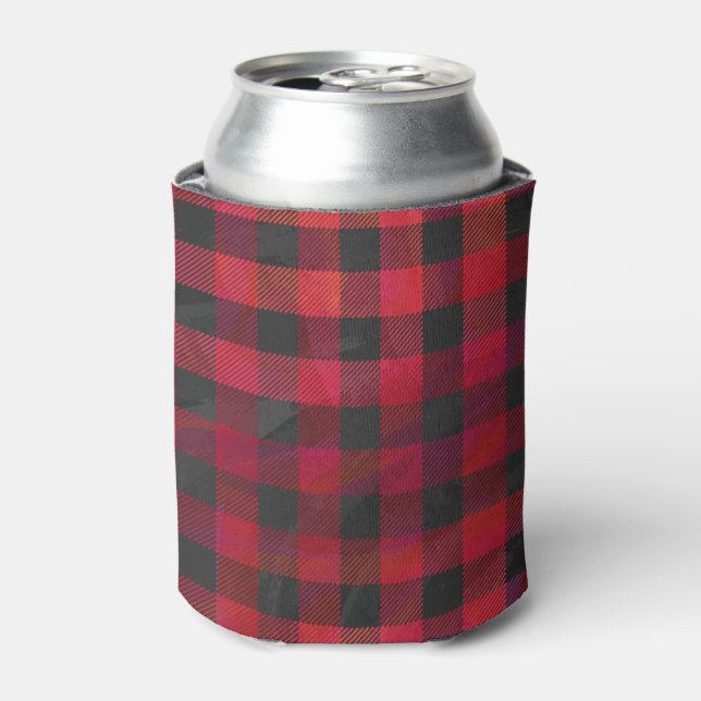 Checked Kariert Red and Black Dosenkühler (Kanne Vorderseite)