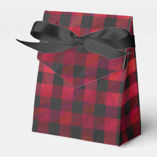 Checked Kariert Red and Black Geschenkschachtel