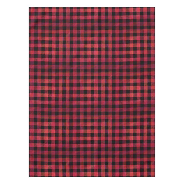 Checked Kariert Red and Black Tischdecke (Vorderseite)