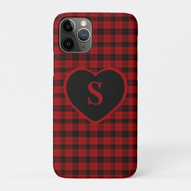 Checked Monogram Christmas Red Buffalo Kariert Case-Mate iPhone Hülle (Rückseite)