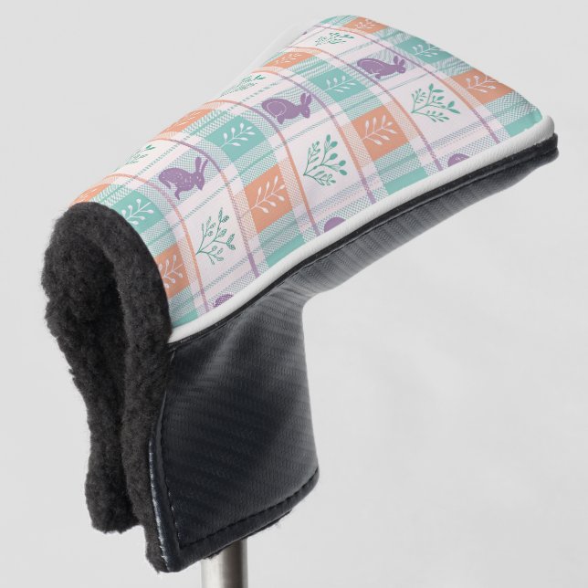 Checker Karierter Ostern Golf Headcover (3/4 Vorderseite)