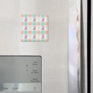 Checker Karierter Ostern Magnet
