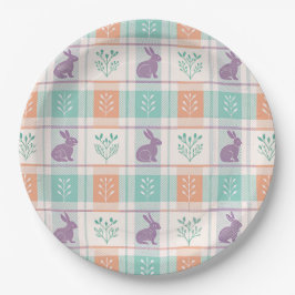 Checker Karierter Ostern Pappteller