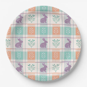 Checker Karierter Ostern Pappteller