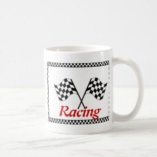 Checkerboard-Flaggen Kaffeetasse