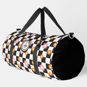 Checkerboard für die eigene Blume hinzufügen Duffle Bag
