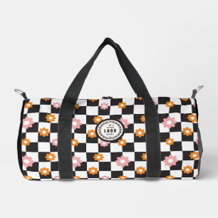 Checkerboard für die eigene Blume hinzufügen Duffle Bag