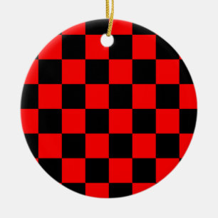CHECKERBOARD KERAMIK ORNAMENT