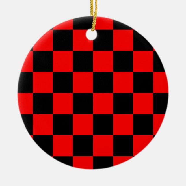 CHECKERBOARD KERAMIK ORNAMENT (Vorne)