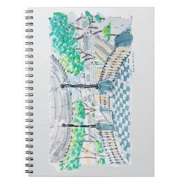 Checkerboard Kiosk Park View Notizblock