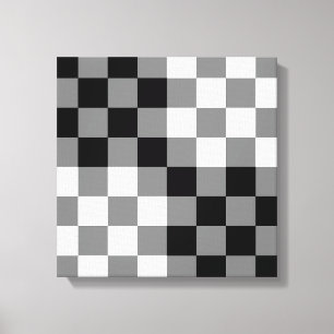 CHECKERBOARD PATTERN LEINWANDDRUCK