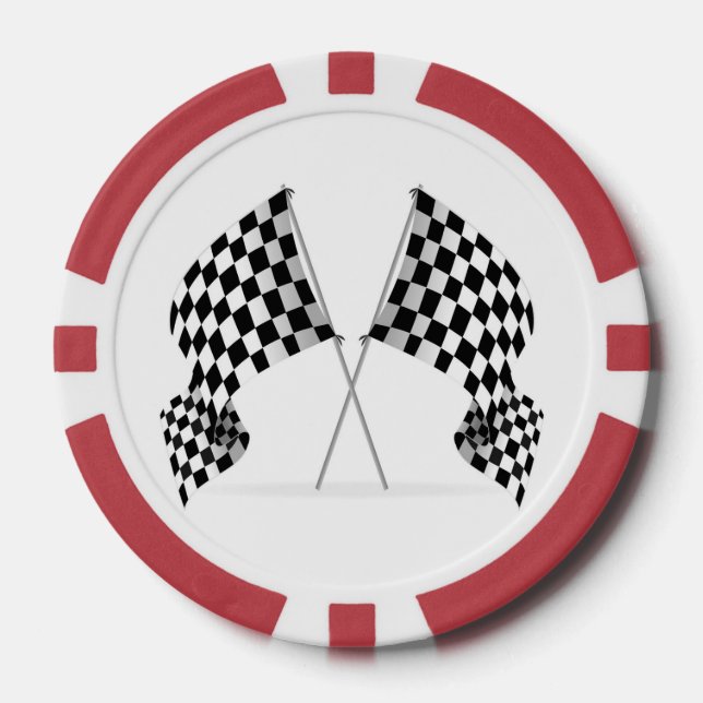 Checkered Flag Design Poker Chips (Vorderseite)