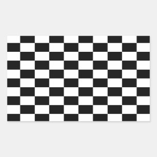 Checkered Flagge, die Rechteckiger Aufkleber