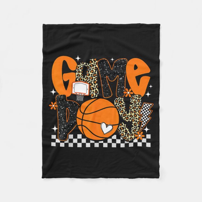 Checkered Game Day Basketball Srts Lover Men Women Fleecedecke (Vorderseite)