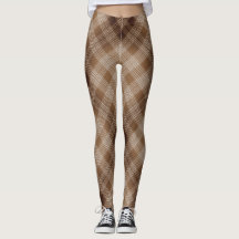 Checkered karierte Leggings Browns und TANs