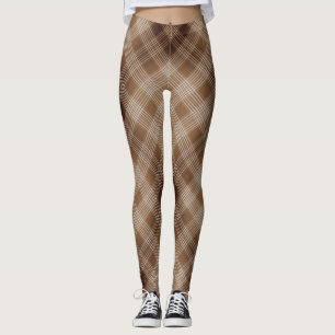 Checkered karierte Leggings Browns und TANs