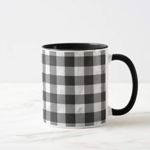 Checkered kariertes Schwarzweiss Tasse