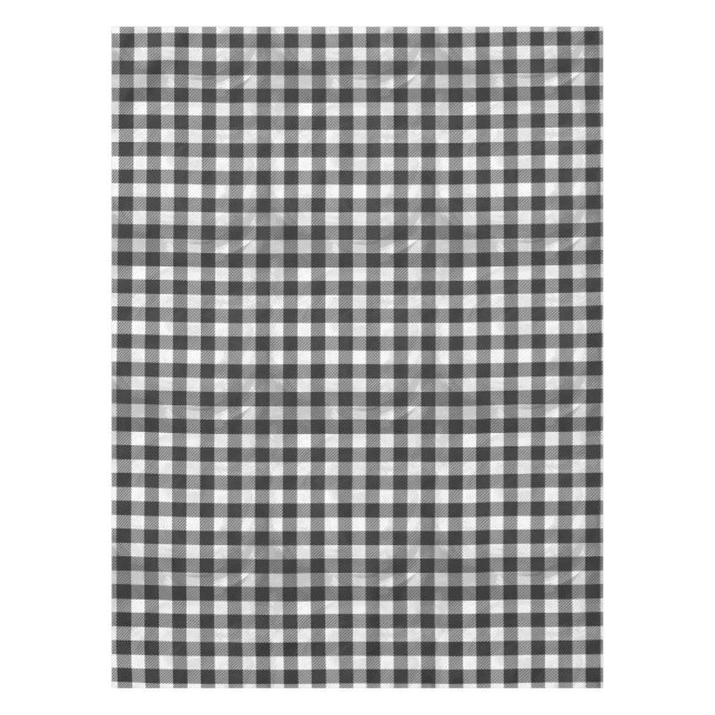 Checkered kariertes Schwarzweiss Tischdecke (Vorderseite)