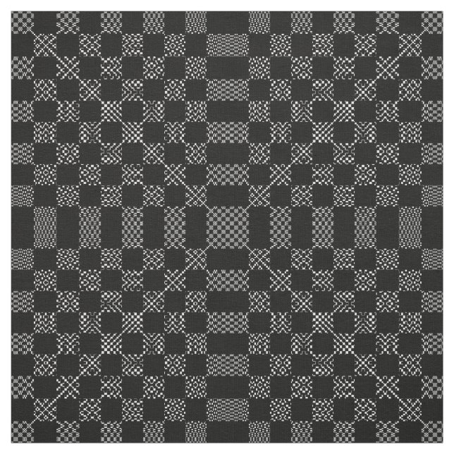 Checkered Moire von Kenneth Yoncich Stoff (Muster)