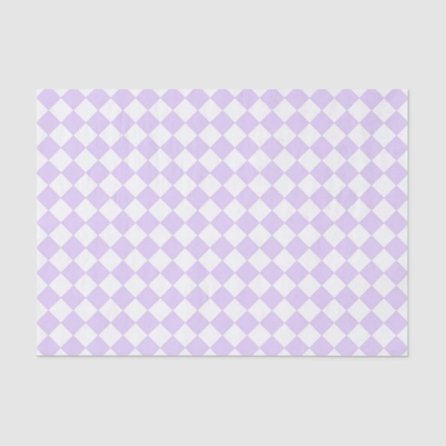Checkered Muster des lila Diamanten Seidenpapier (Vorderseite)