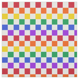 Checkered Regenbogen-kariertes buntes Stoff