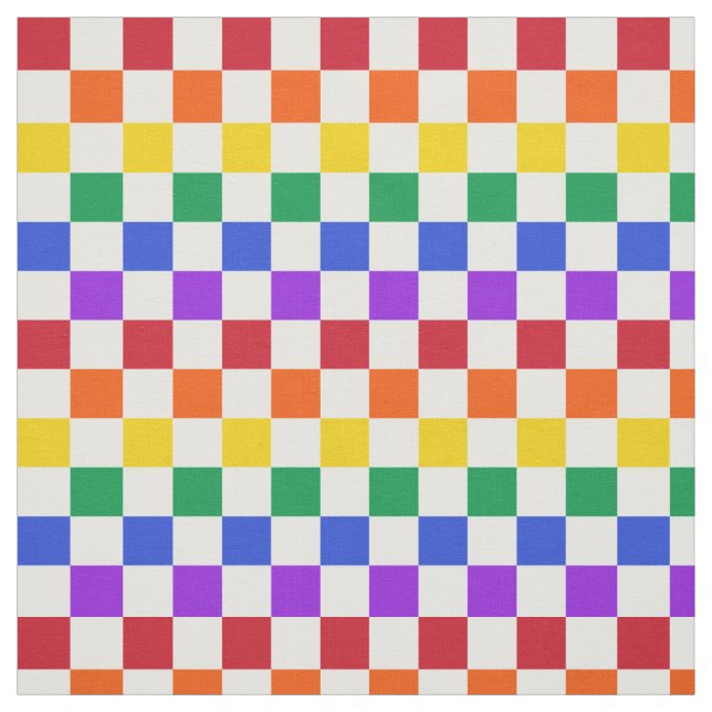 Checkered Regenbogen-kariertes buntes Stoff (Muster)
