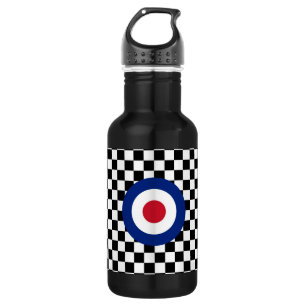 Checkered schwarzes laufendes Ziel-Mod Trinkflasche