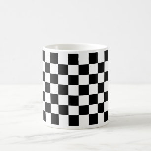 Checkered Schwarzweiss-Tasse Kaffeetasse